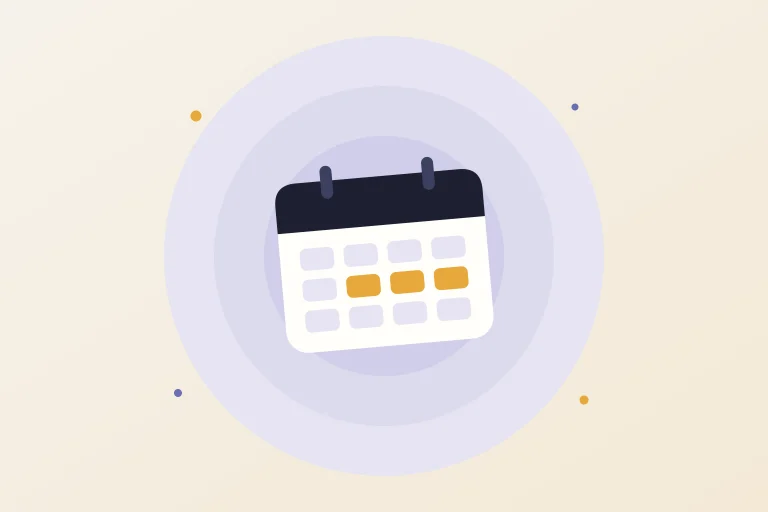 Un calendrier avec trois jours mis de côté