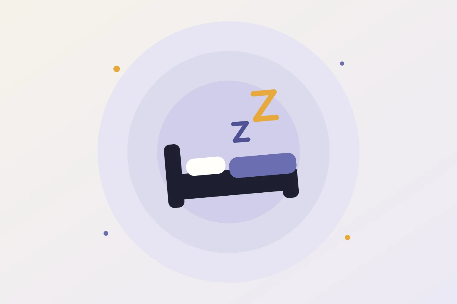 Un lit et des « z » de sommeil
