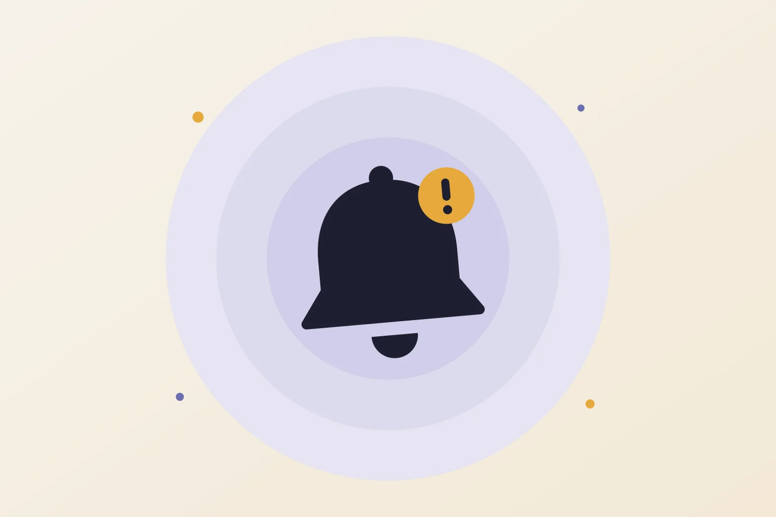 Une cloche avec une pastille de notification