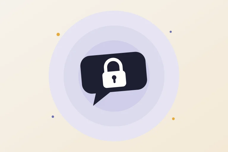 Une bulle de conversation fermée par un cadenas