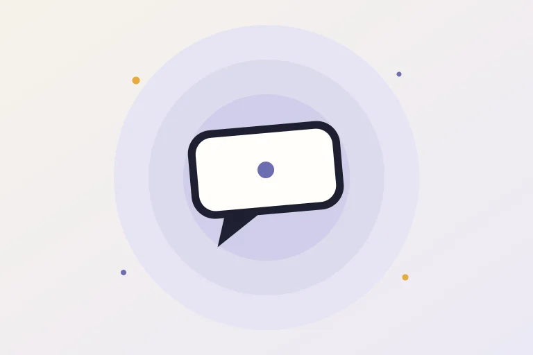 Une bulle de conversation presque vide