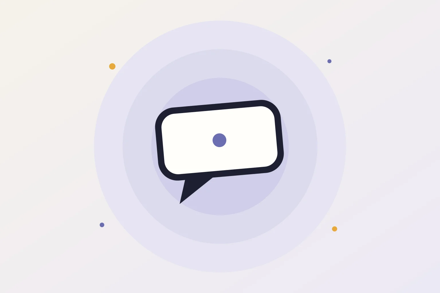 Une bulle de conversation presque vide