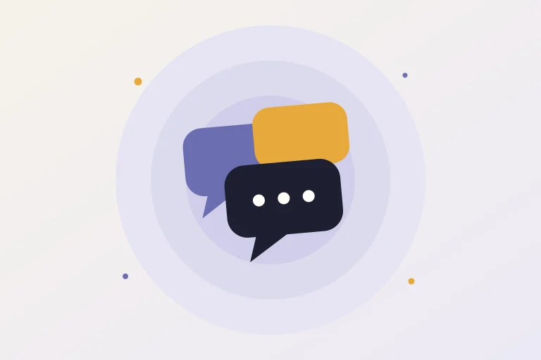 Trois bulles de conversation qui se chevauchent