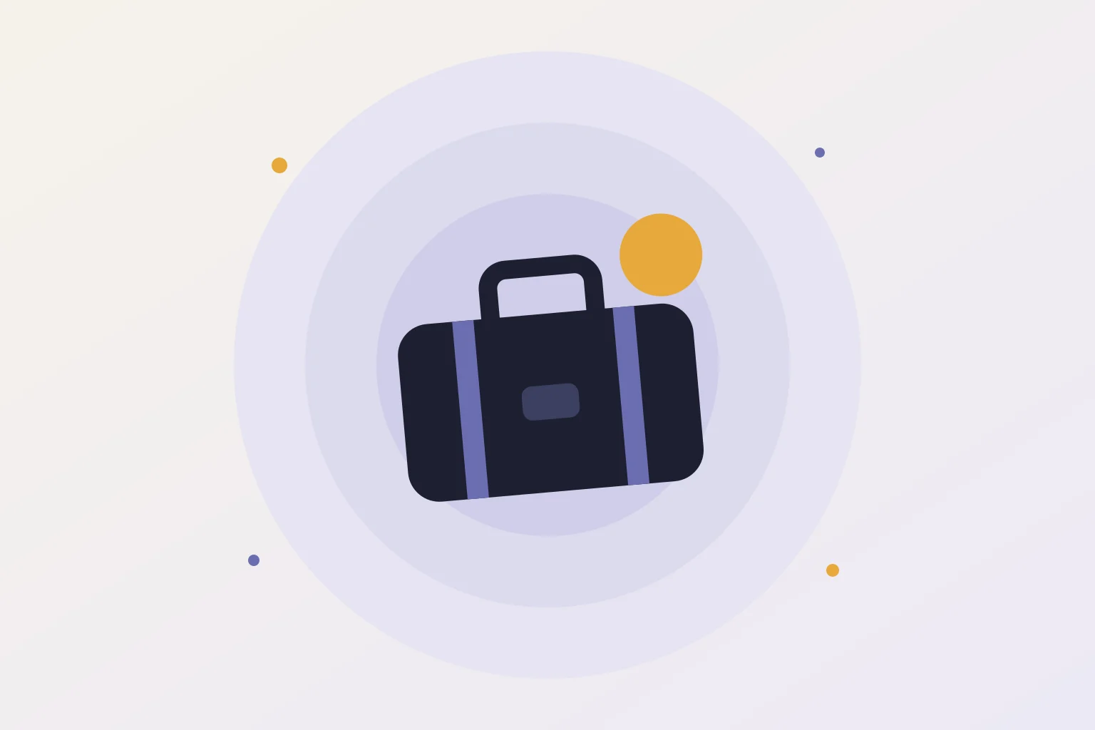 Une valise et un soleil
