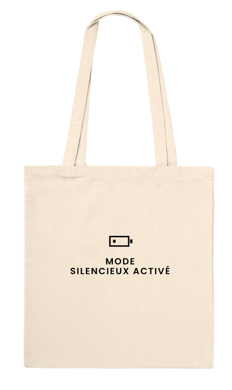 Tote bag avec une phrase imprimée